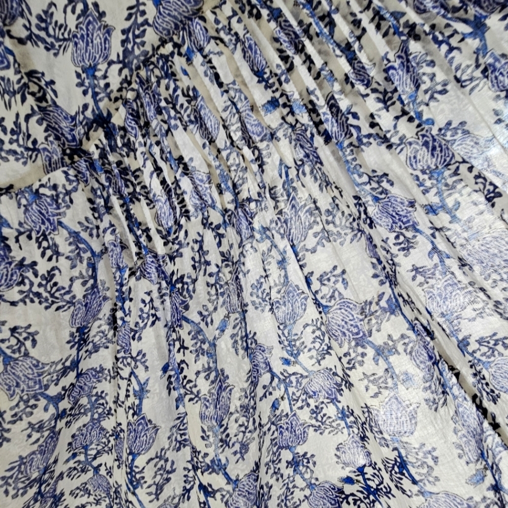 🇨🇵 Isabel Marant Etoile White & Blue Godrana Mini Dress - Picture 11 of 16